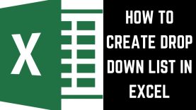 How To Create a Drop-down List in Excel
