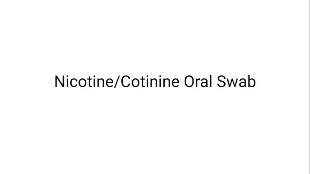 Nicotine Cotinine Oral Swab