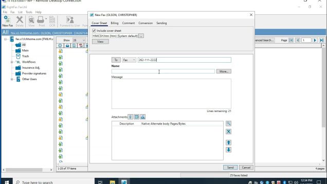 Right Fax: Sending a Fax