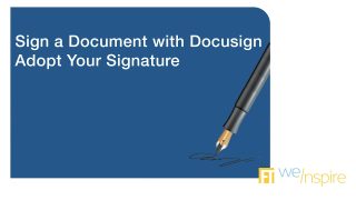 Sign a Document with Docusign – Adopt Your Signature