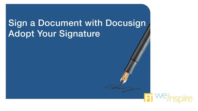 Sign a Document with Docusign – Adopt Your Signature